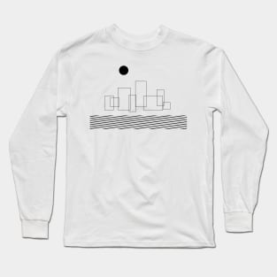 Minimalist Design - Geometric City Long Sleeve T-Shirt